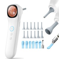 Smart Video Otoscope Camera with Full-View 1.28" HD Screen, 1080P Ear Inspection Scope & 4 LEDs