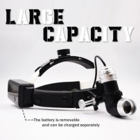 LED Headlight With Zoom 5 W With One Battery and Recharging Cable