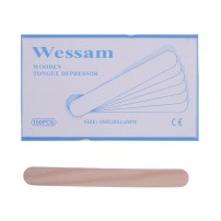 Wessam Wooden Tongue Depressor - Box of 100 Pieces