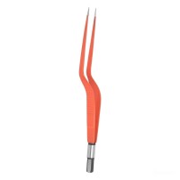 Non Sticky Bipolar Forceps Crooked 20 cm (Orange Color)