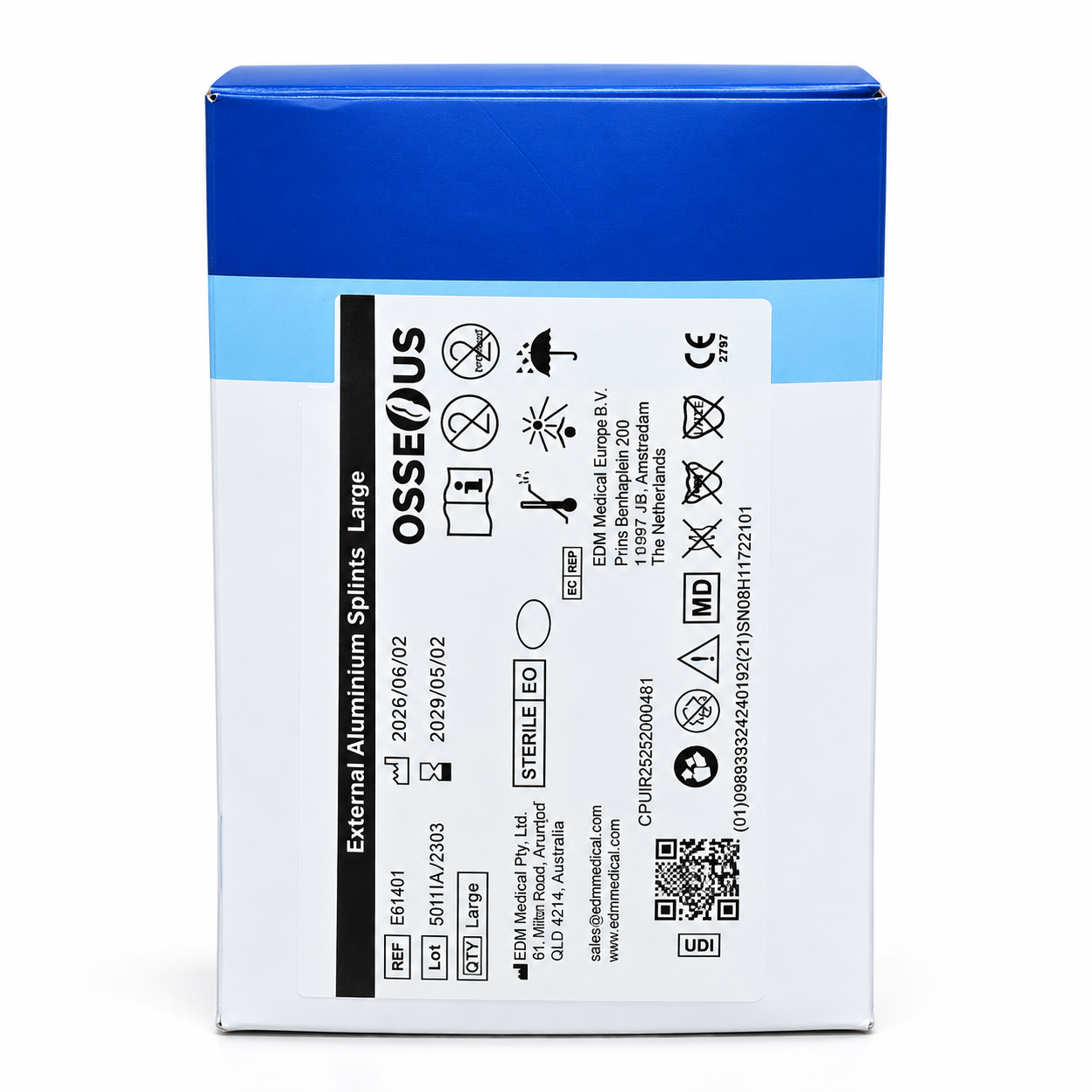 Osseous External Aluminium Splints Large size (Box 10 pieces)