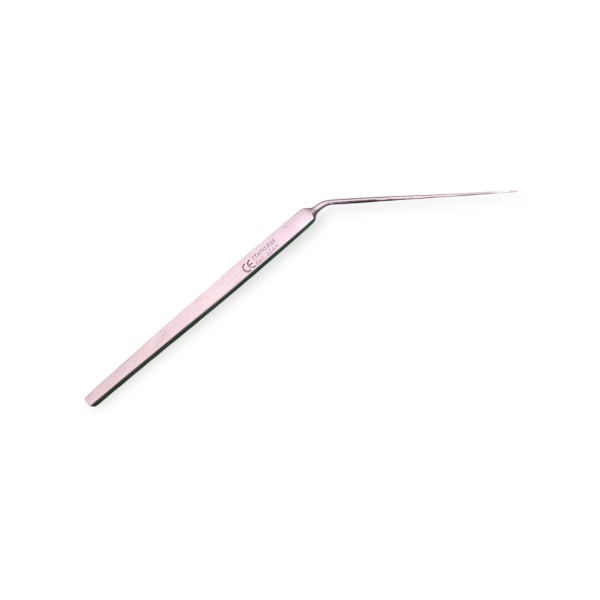 Curved ear needle