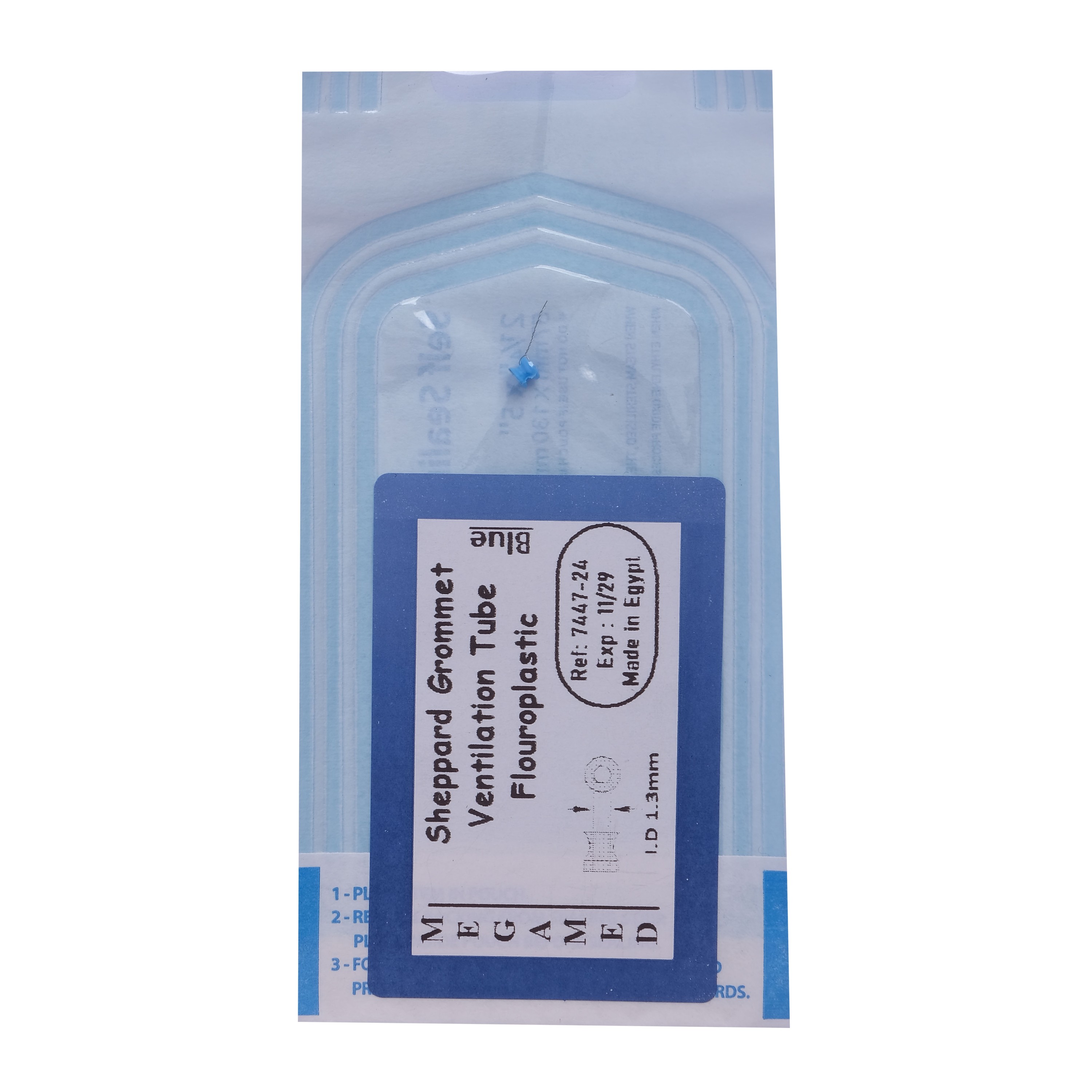 Grommet Vent. Tube From Fluoroplastic Brand Mega Med With a Metal Wire