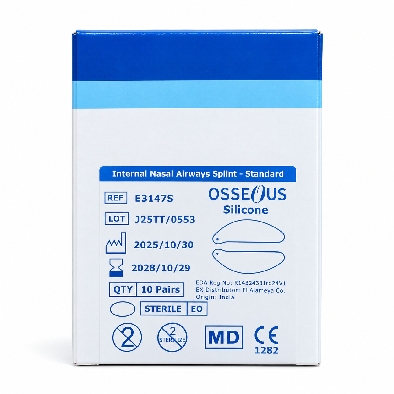 Osseous Internal nasal pre-cut splint - ( Box 10 pieces )