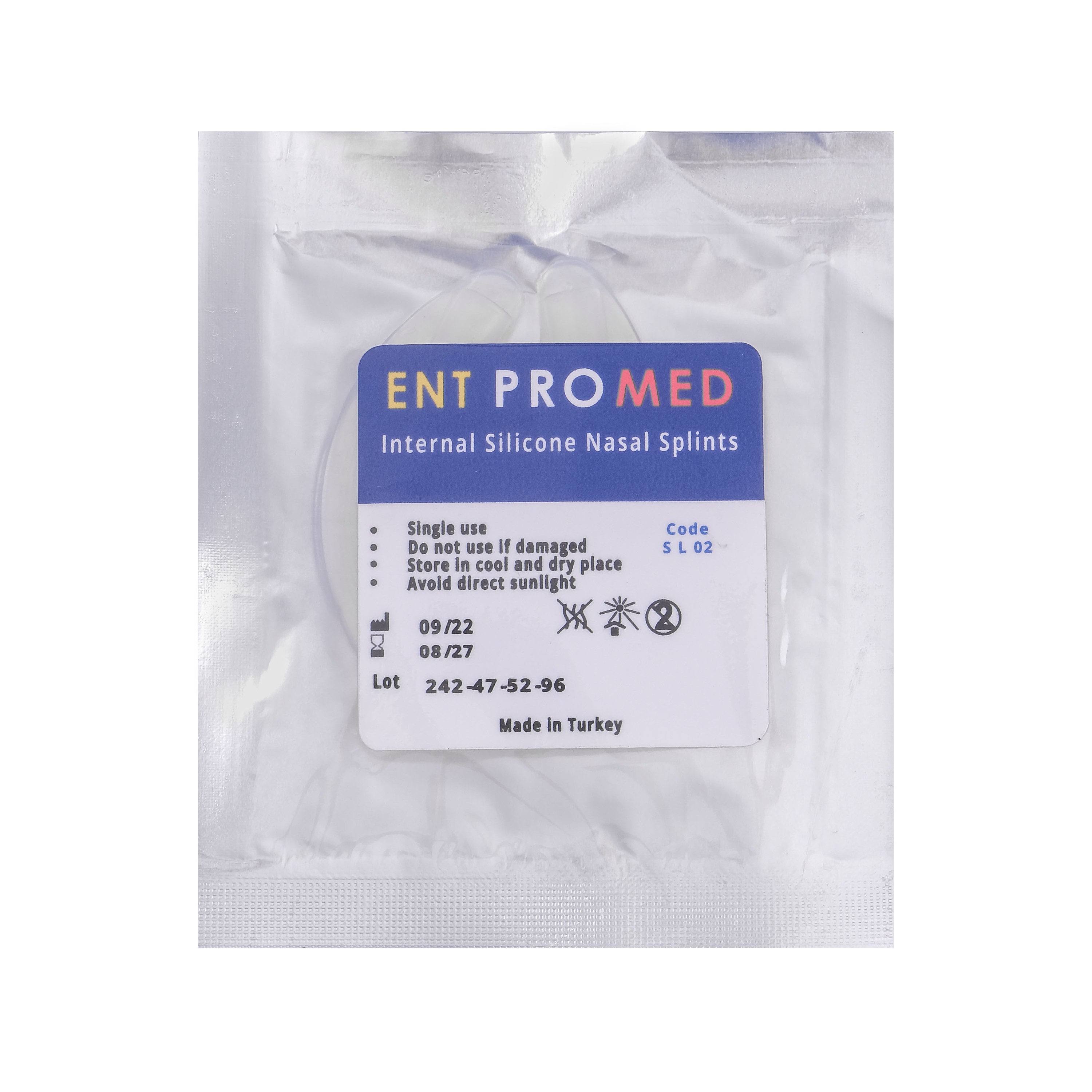 Silicon internal nasal Splints with Airway ENT PRO MED