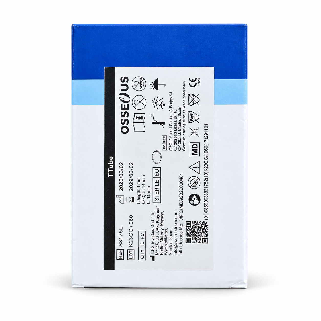 Osseous T-Tube For Ear ventilation - ( Box 10 pieces )
