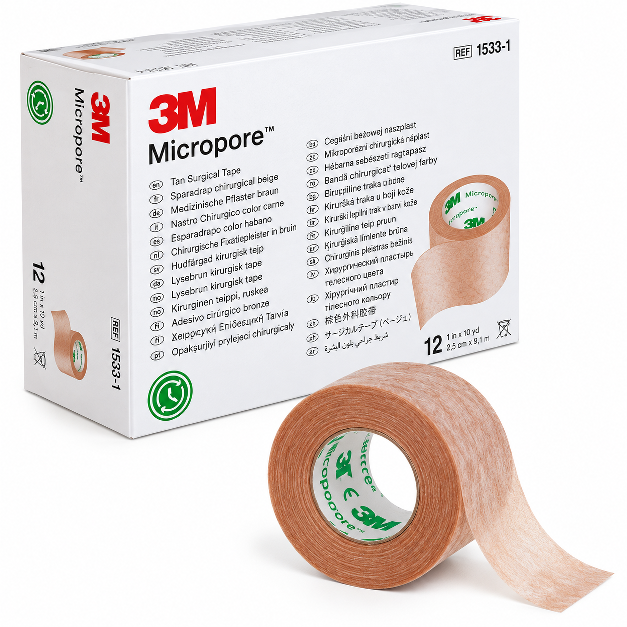 3M Micropore Medical Tape 1.25 cm x 9.1m